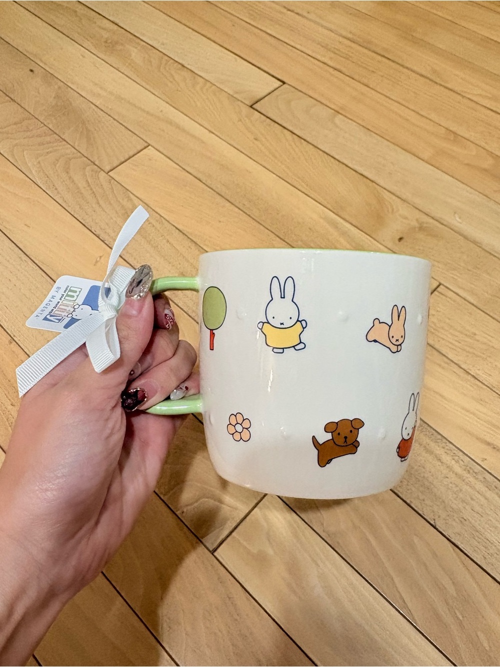 Miffy mug with Green Handle